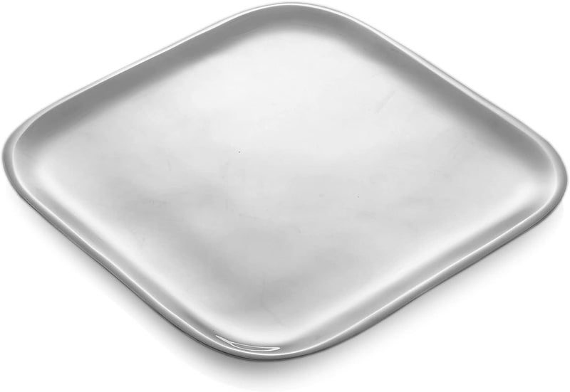 Nambe nambe Square Platter  Oven Safe Dishes for Serving Food Party Entertaining  9Inch Serving Tray for Steak Appetizers Salad and Turkey  Made of Metal Alloy - Image 1