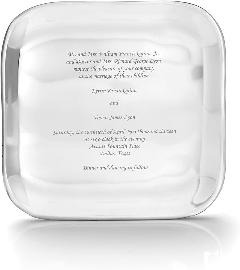Nambe nambe Square Platter  Oven Safe Dishes for Serving Food Party Entertaining  9Inch Serving Tray for Steak Appetizers Salad and Turkey  Made of Metal Alloy - Image 4