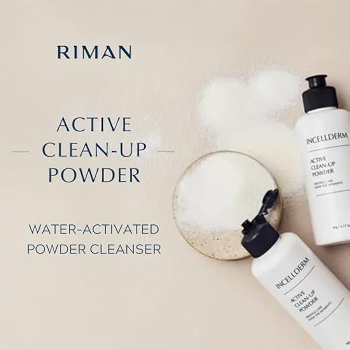 INCELLDERM Active Clean-Up Powder 90g (3.17oz) | Water-Activated Facial Cleanser with Papain Enzymes | Gentle Exfoliation and Skin Barrier Support | Plant-Based Formula - Image 3