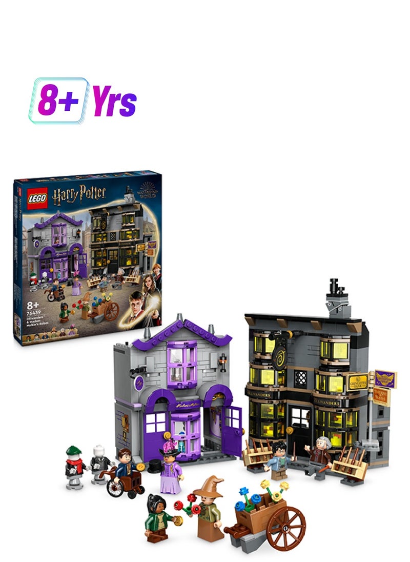 LEGO Harry Potter Ollivanders & Madam Malkin'S Robes, Fun Collectible Diagon Alley Toy Shop Playset For Kids, Wizard Gift For Girls, Boys And Any Fan Aged 8 Plus 76439 (744 Pieces)  - Image 1