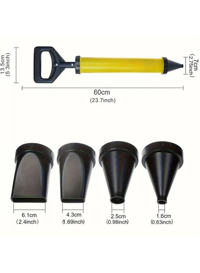 5 Piece Caulking Gun Kit With 4 Nozzles Mortar Spray Grouting Tool For Wall Plastering - Image 3