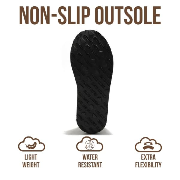 Project Cloud 100% Genuine Leather Womens Slippers w/Genuine Australian Shearling Fur Lining Slippers for Women - Non-Slip EVA w/Memory Foam Fuzzy Slippers Women Footwear (Nerita, Blk, 6) - Image 4