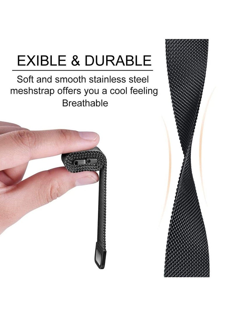 Y&D Replacement Band for Redmi Watch 3, Stainless Steel Metal Strap with Magnet, Mesh Breathable Compatible Xiaomi 3 Smart (Black) - Image 3