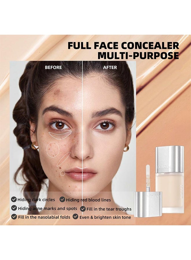 كيو آي بست تغطية خافي عيوب رطب ، خافي عيوب دقيق مرطب ، كريم خفيف الوزن وقابل للتنفس ، خافي عيوب رطب ، تغطية الهالات السوداء ، كريم تمويه متعدد الاستخدامات ، قوام كريمي تغطية كاملة ، إخفاء # 03 - Image 5