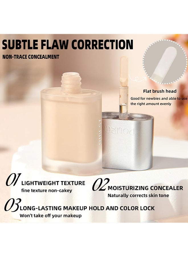 كيو آي بست تغطية خافي عيوب رطب ، خافي عيوب دقيق مرطب ، كريم خفيف الوزن وقابل للتنفس ، خافي عيوب رطب ، تغطية الهالات السوداء ، كريم تمويه متعدد الاستخدامات ، قوام كريمي تغطية كاملة ، إخفاء # 03 - Image 4