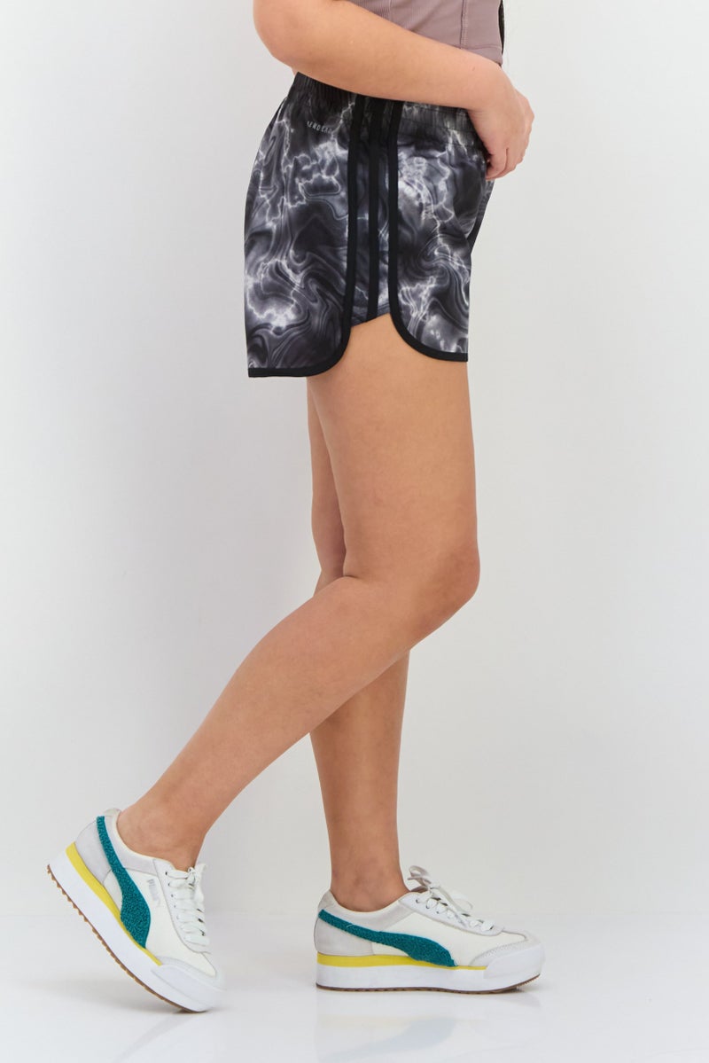 Adidas Women Sportswear Fit Training Shorts, Black/Grey Combo - Image 2