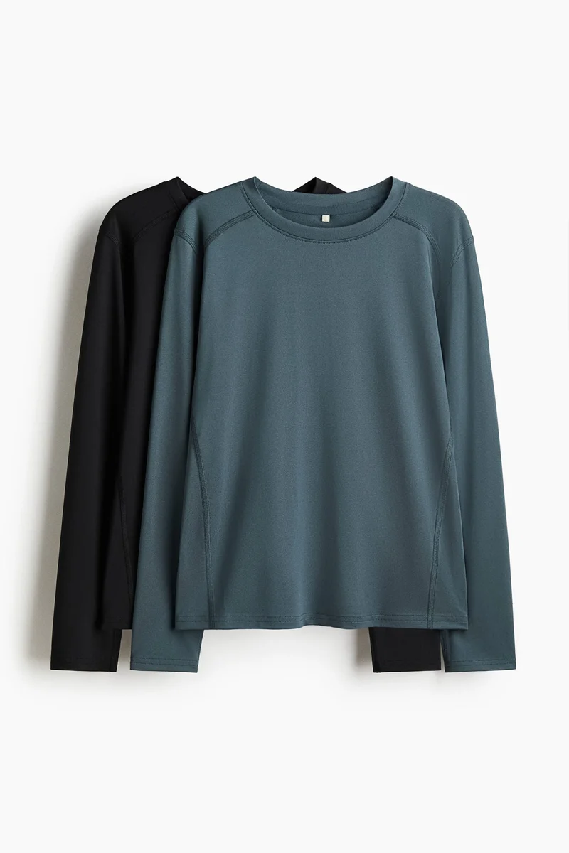 H&M 2-pack long-sleeved sports tops with DryMove™