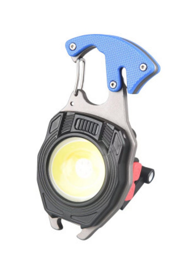 Loquat USB Outdoor Multifunctional Portable COB Mini Portable Work Light Keychain Light Car Repair Light-Color:W5147 (iron Box) - Image 1