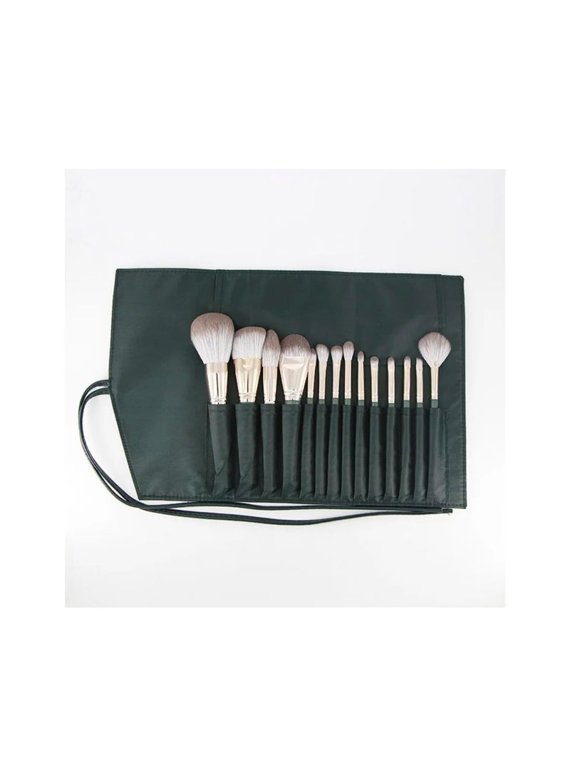 Mn 14pcs Green Cloud Makeup Brush Set Blush Brush Eyeshadow Brush Portable Beauty Tools - Image 1