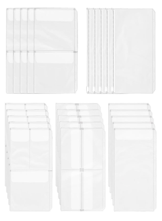 braxan A5 Planner Inserts, 20pcs Binder Pouch, A5 Organizer Dividers Binders,Waterproof Ring Binder Pocket Sleeves, Zipper Folder Pockets, Clear Accessories Sheet Protectors - Image 1