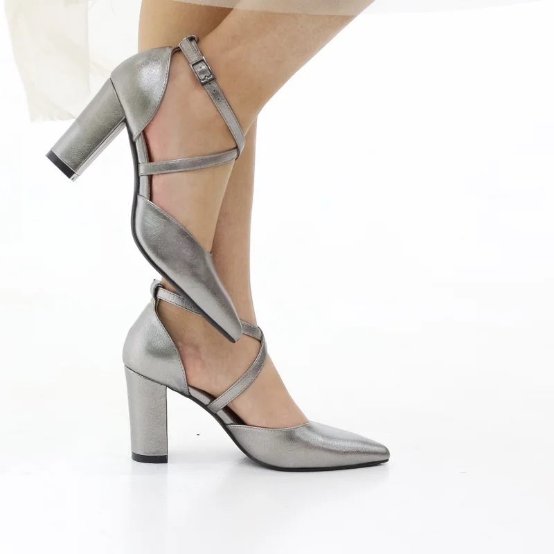 LAMARAPARIS FOMO BLOCK 8.5 CM HEEL OPEN WAIST CROSS OVER BELTS