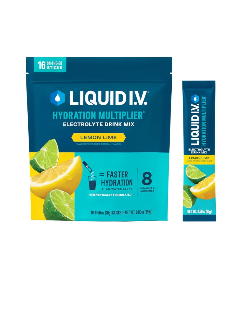 ليكويد آي.في. السائل الرابع مضاعف الترطيب - الليمون الحامض - عبوات مسحوق الترطيب 16 كيس