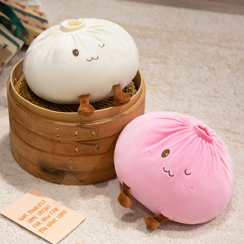 Creative Soft Bun Shaped Stuffed Plush Toy Pillow Cushion for Home - Image 4