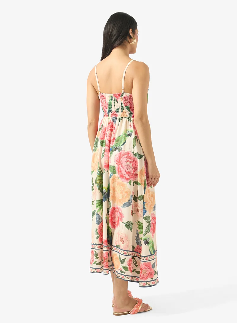 سولايرا Floral Print Dress