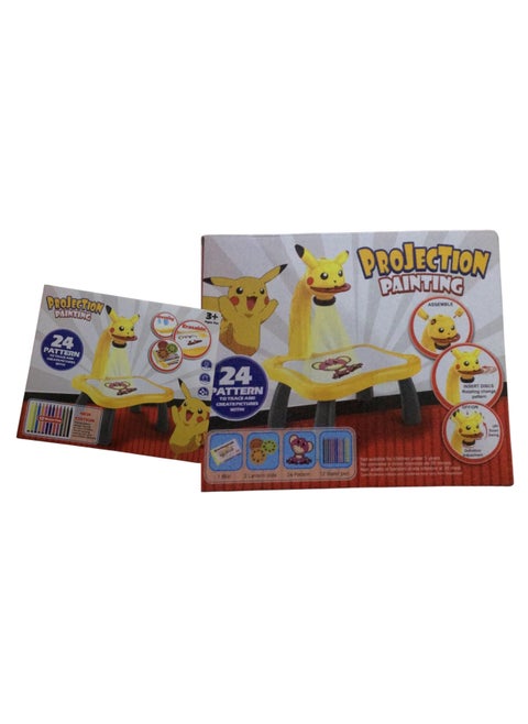 Drawing Table with Projector, Shape and Drawing Projection Game, Drawing Projection Table Set, Educational Drawing Toys for Kids, Boys, and Girls Aged 3 Years and Up, Color: (Yellow), 3D Model, Plastic.