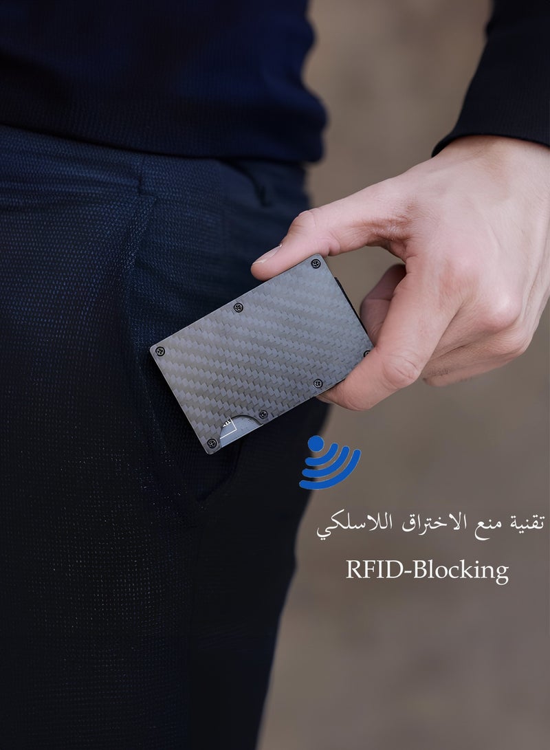 يورايز محفظة رجالية فاخرة – حجب RFID، تصميم بسيط، حامل بطاقات ونقود، متينة، سعة متعددة للبطاقات - Image 4