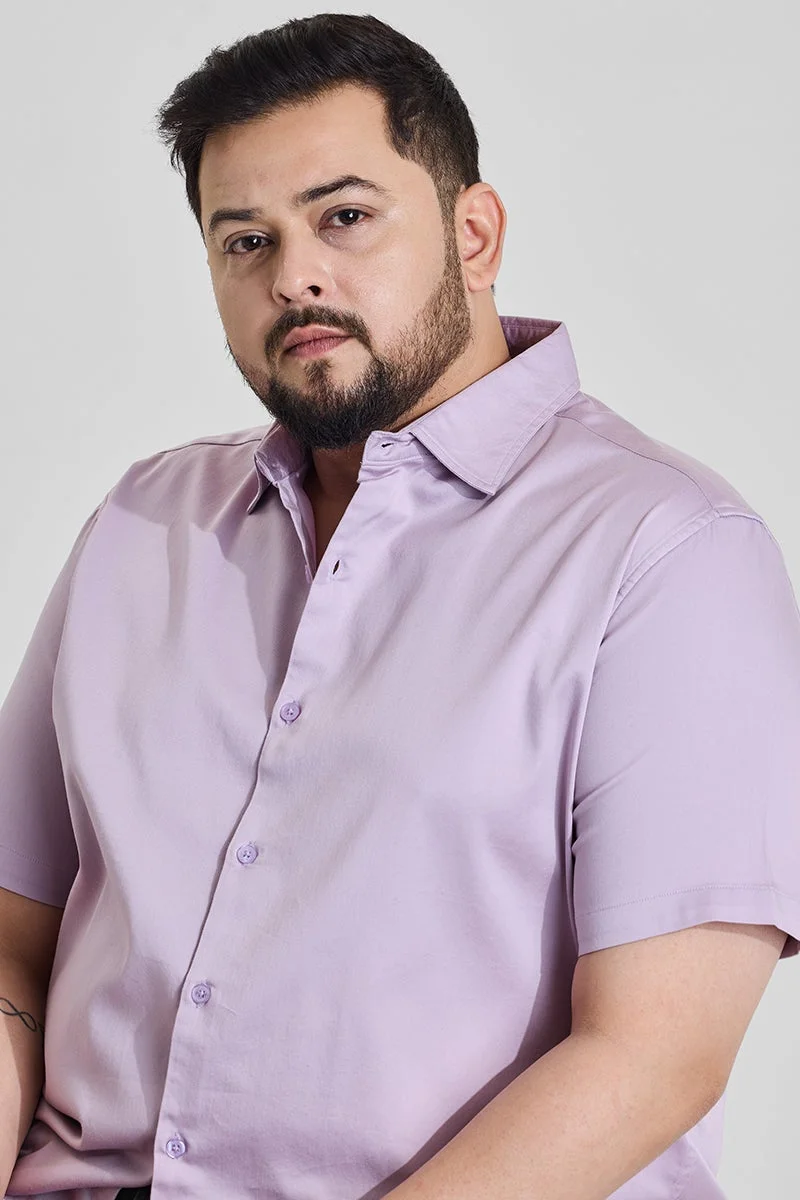 SNITCH Lilac Regular Fit Plus Size Shirt