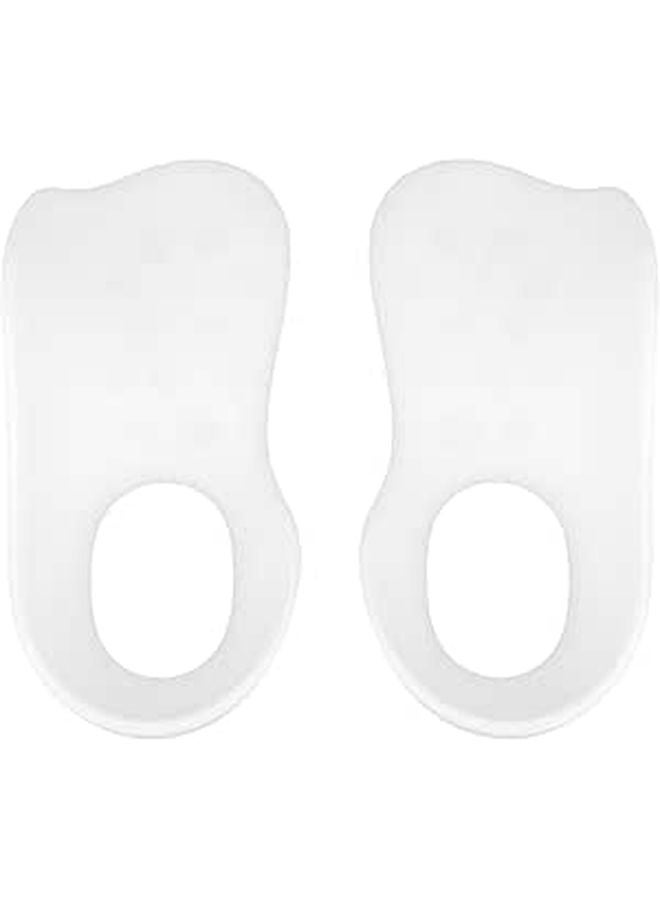 White Large Orthotic Insoles Arch Support Plantar Fasciitis Relief Foot Alignment Cushion - Image 1