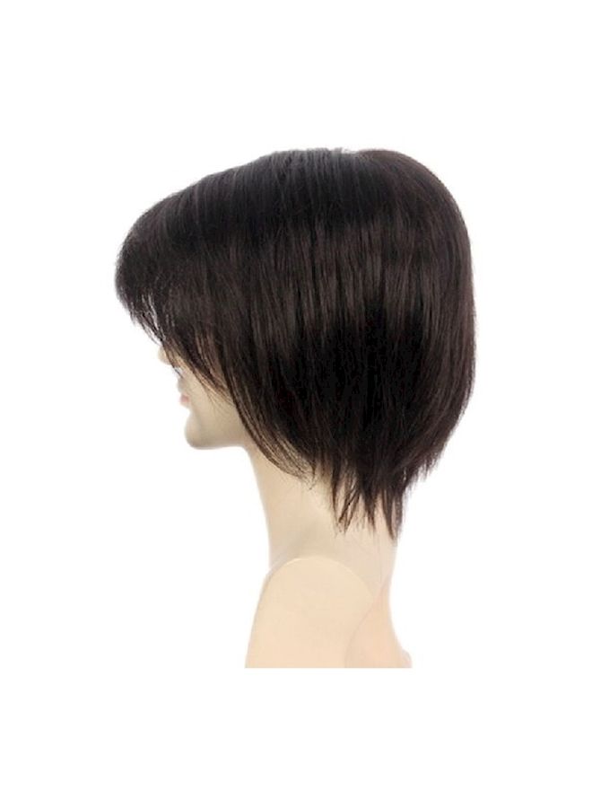 NIBEMINENT Fashionable Short Wig Dark Brown