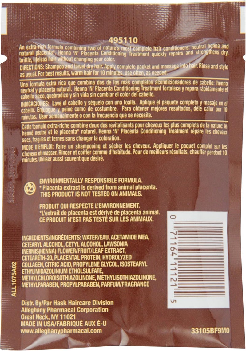 Hask Henna 'N' Placenta Conditioning Treatment - 2 Ounce Pack (12 Pieces) - Image 2