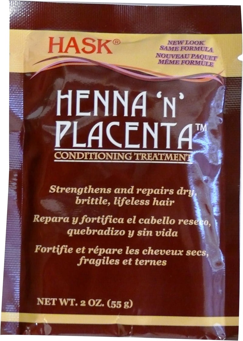 Hask Henna 'N' Placenta Conditioning Treatment - 2 Ounce Pack (12 Pieces) - Image 1