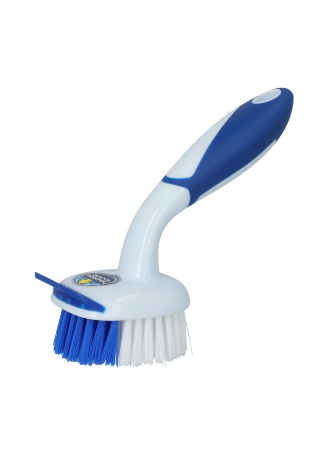 دون 235081 فرشاة مطبخ صغيرة بمقبض مريح أزرق وأبيض 7.09×3.94×2.36 بوصة - Image 1