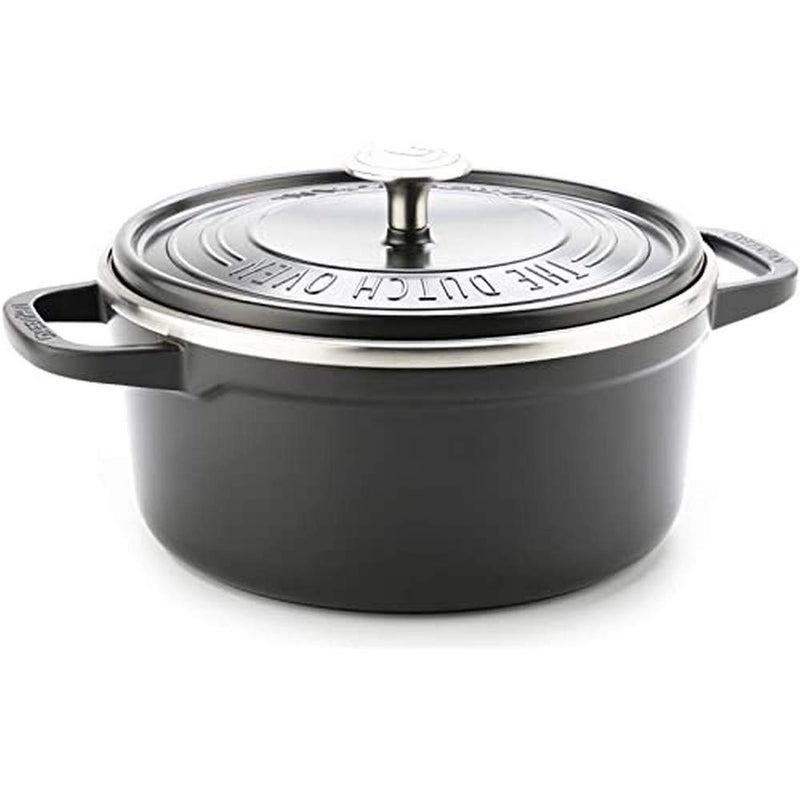 GreenPan Dutch Oven Cast Iron Casserole Dish with Lid Toxin Free  Non Stick  Induction  Oven Safe Cookware  22 cm33 Litre Grey