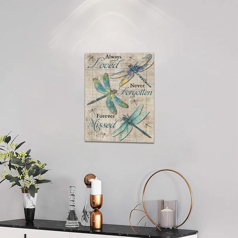 Fuzawet Farmhouse Dragonfly Canvas Wall Art - Image 2