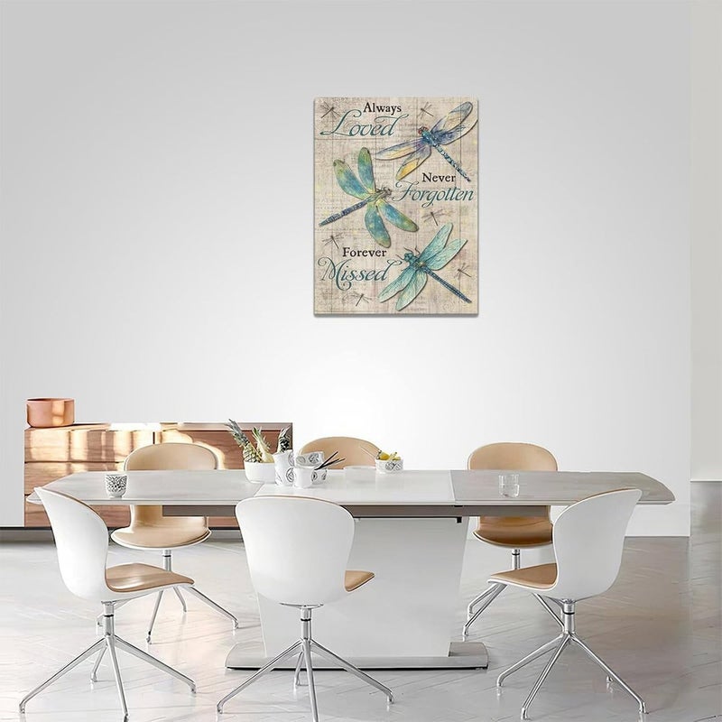 Fuzawet Farmhouse Dragonfly Canvas Wall Art - Image 4