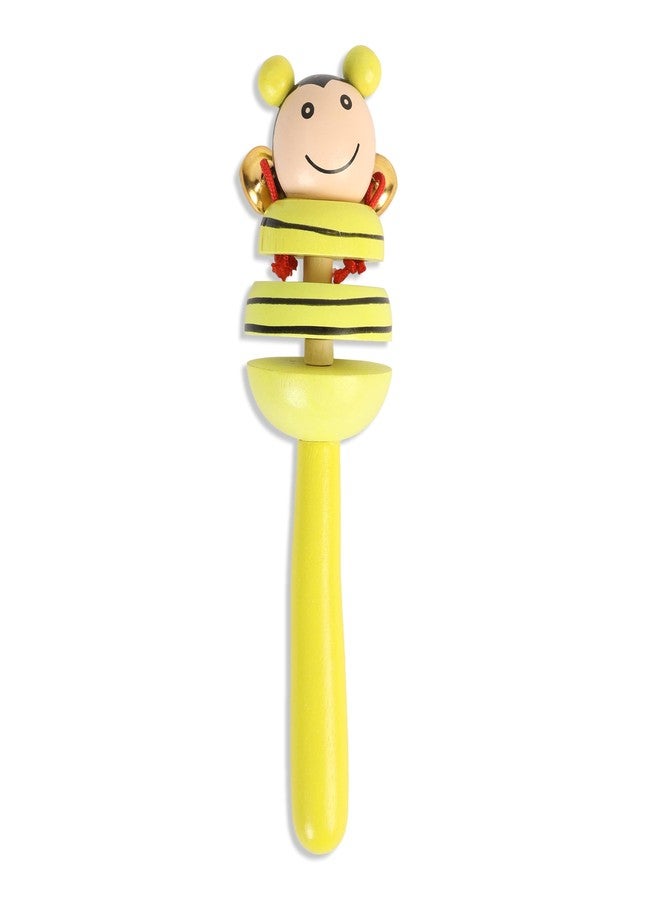 DIETURY Wooden Baby Rattle Set of 3 for Newborn Babies | Natural Handmade Wooden Teether & Musical Sound Toys | Non-Toxic Safe Sensory Development Toys for Infants & Toddlers (0-24 Months) - Image 3