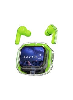 Explosions Color Screen Bluetooth Headset Air Max Smart Digital Display Lyrics Multi-function Endurance Computer Headset-Color:Green