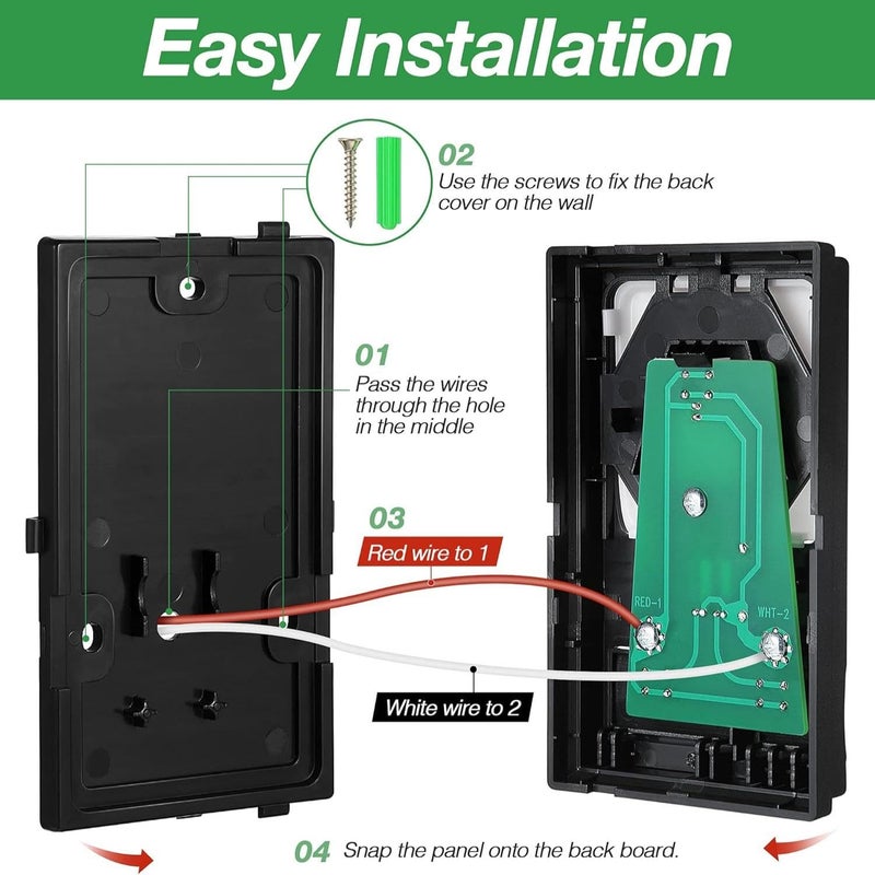 Fiada Garage Door Opener Wall Mount Compatible with Liftmaster 41A5273-1 78LM, Multifunction Keypad Control Panel with Lighting Control, Wired Replacement Panel Wall Keypad Button - Image 5