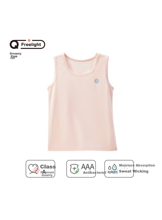 Q21 Bamboo Fiber Moisture Wicking Children's Tank Top Antibacterial Summer Class A Sleeveless Boys And Girls Baby 90cm - Image 1
