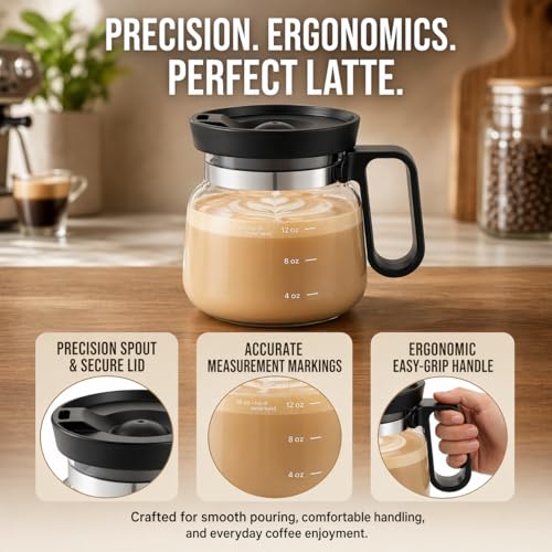 Bohodiy Coffee Pot Mug with Lid, 16oz Glass Mini Coffee Pot Cup, Heat-Resistant Clear Travel Mug, Spill-Resistant Novelty Coffee cup for Office Desk & Coffee Lovers gift - Image 3
