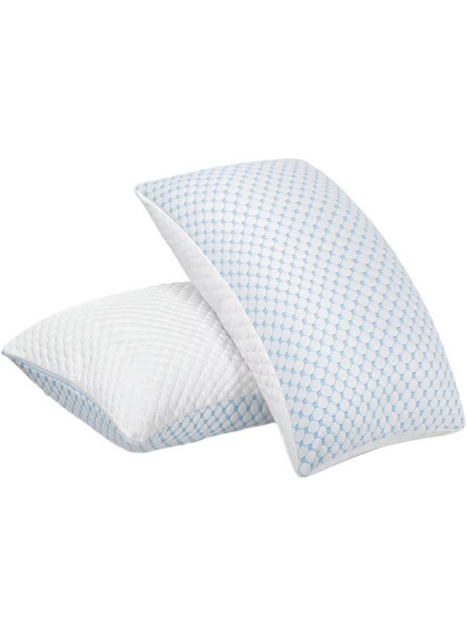 American Linen Premium 2-Piece Cool Comfort Memory Foam Pillow Set – King Size, Ergonomic & Adjustable | Soft Support for Side, Back & Multi-Position Sleepers | Hypoallergenic, Breathable Gel Pillows with Removable Washable Covers - Image 1
