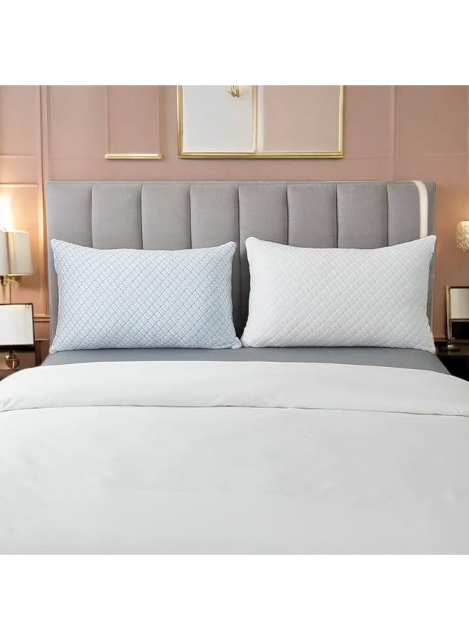 American Linen Premium 2-Piece Cool Comfort Memory Foam Pillow Set – King Size, Ergonomic & Adjustable | Soft Support for Side, Back & Multi-Position Sleepers | Hypoallergenic, Breathable Gel Pillows with Removable Washable Covers - Image 2