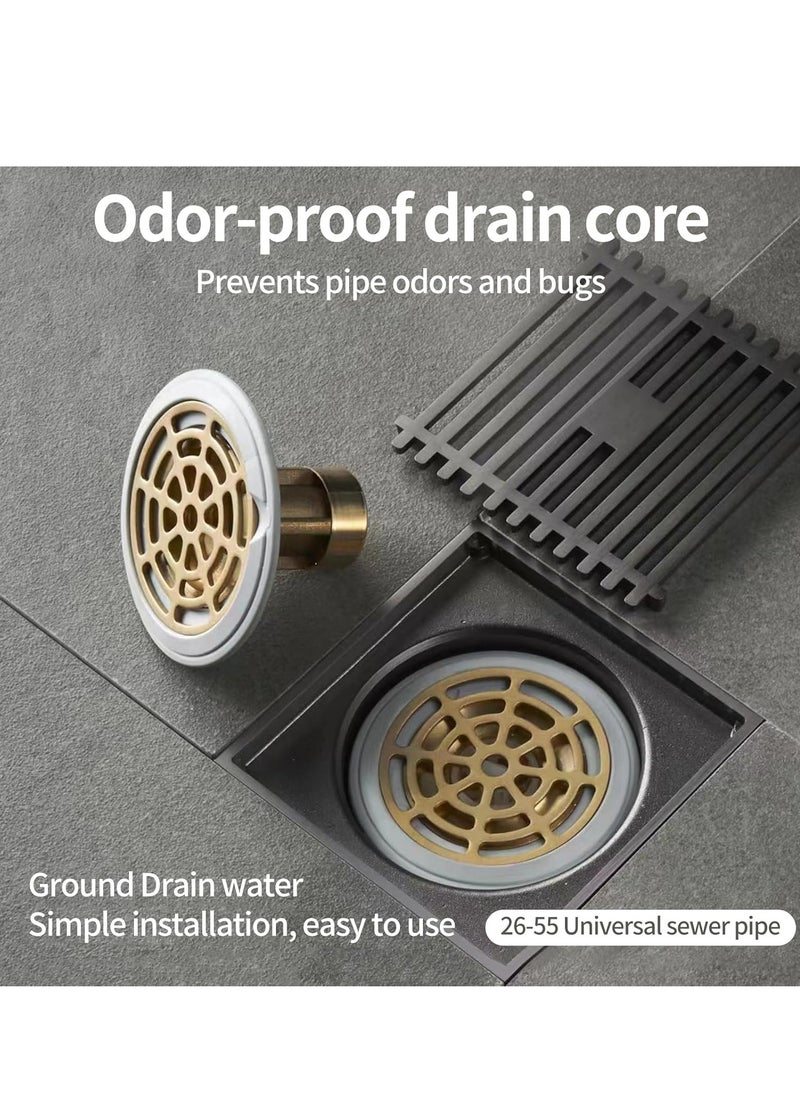 Oasisgalore 2-Pack Odor-Proof Floor Drain with Removable Strainer, Hair Catcher for Drains ≥1.3", Prevents Clogs.  - Image 2