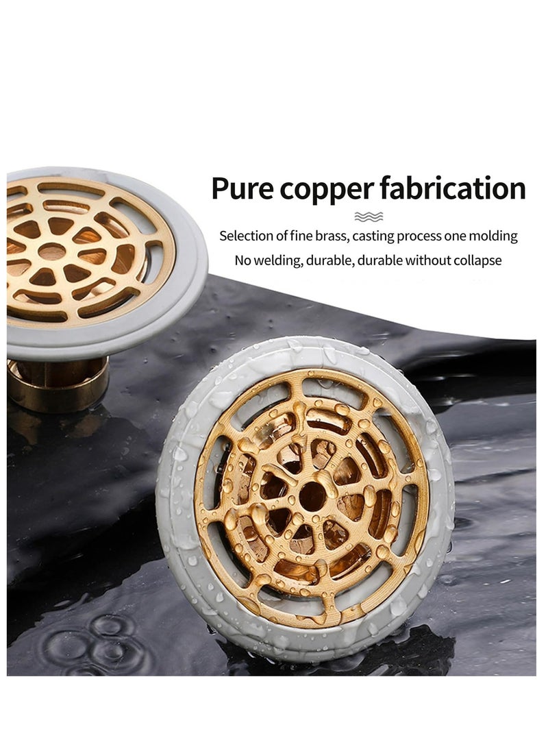 Oasisgalore 2-Pack Odor-Proof Floor Drain with Removable Strainer, Hair Catcher for Drains ≥1.3", Prevents Clogs.  - Image 3