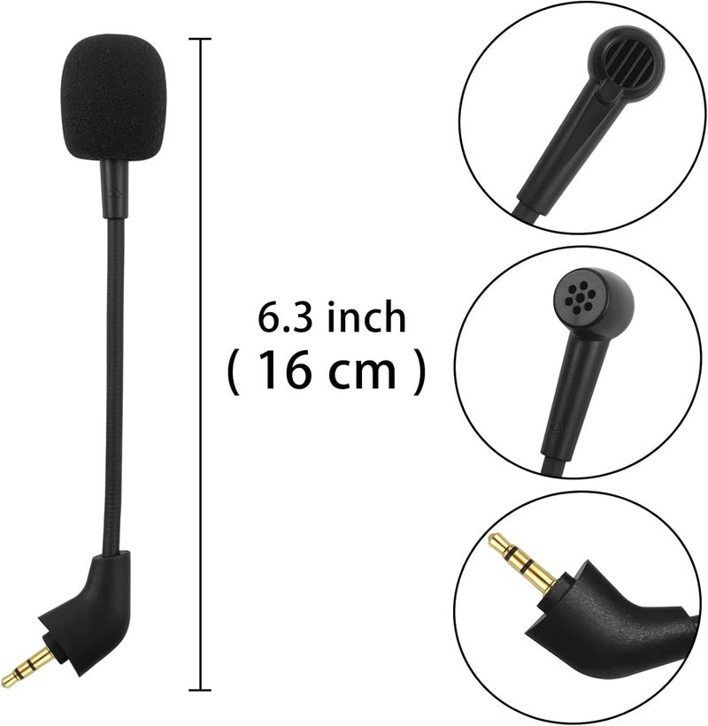 REEYEAR Mic Replacement Microphone Boom fits for Kingston HyperX Cloud, Cloud X and Cloud II 2nd Version for PS4 Xbox One Nintendo Switch Computer PC Gaming Headsets Noise Cancelling 3.5mm Jack Black - Image 5