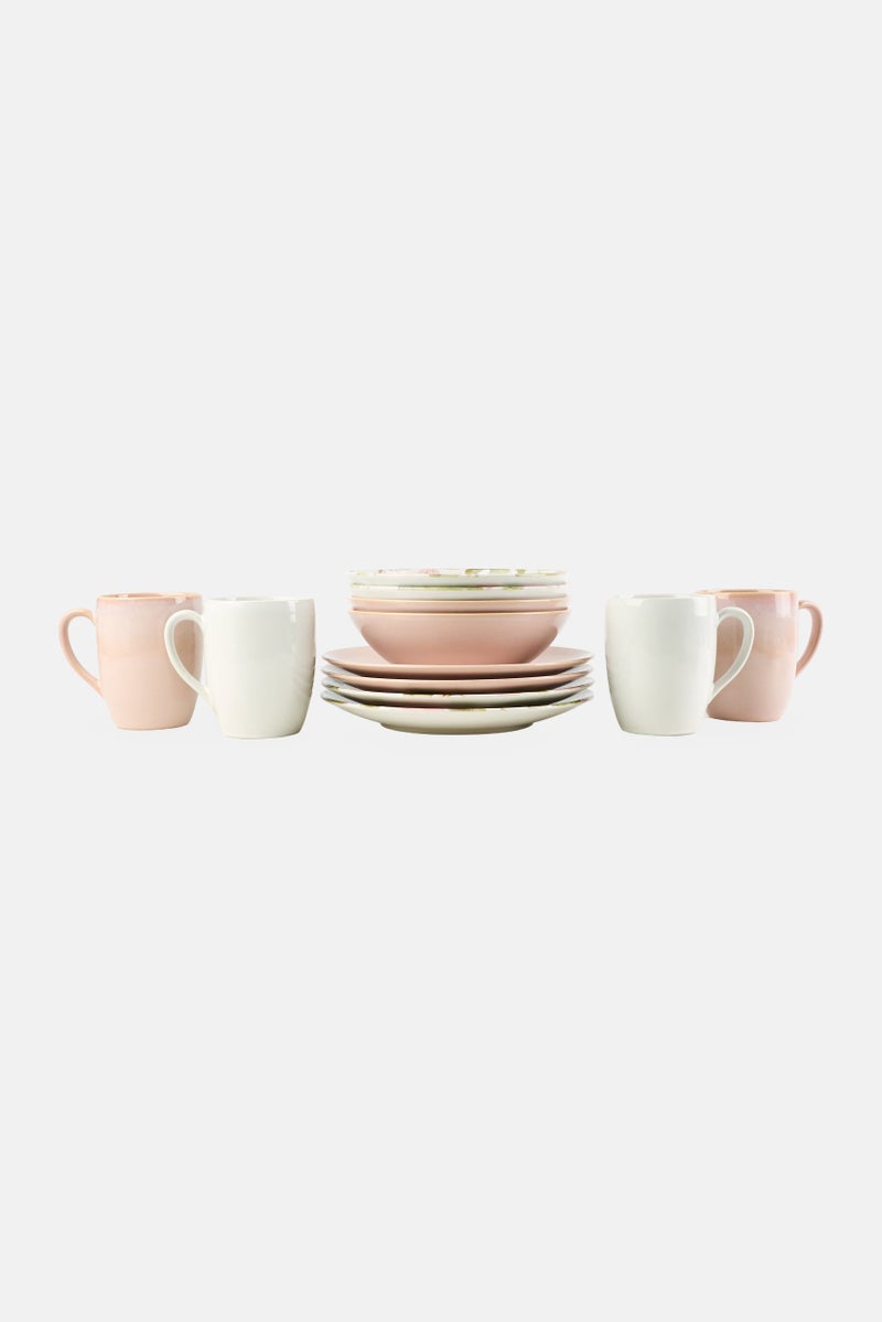 Maser 12 Pieces Exotic Tearose Breakfast Set, Multicolor - Image 2