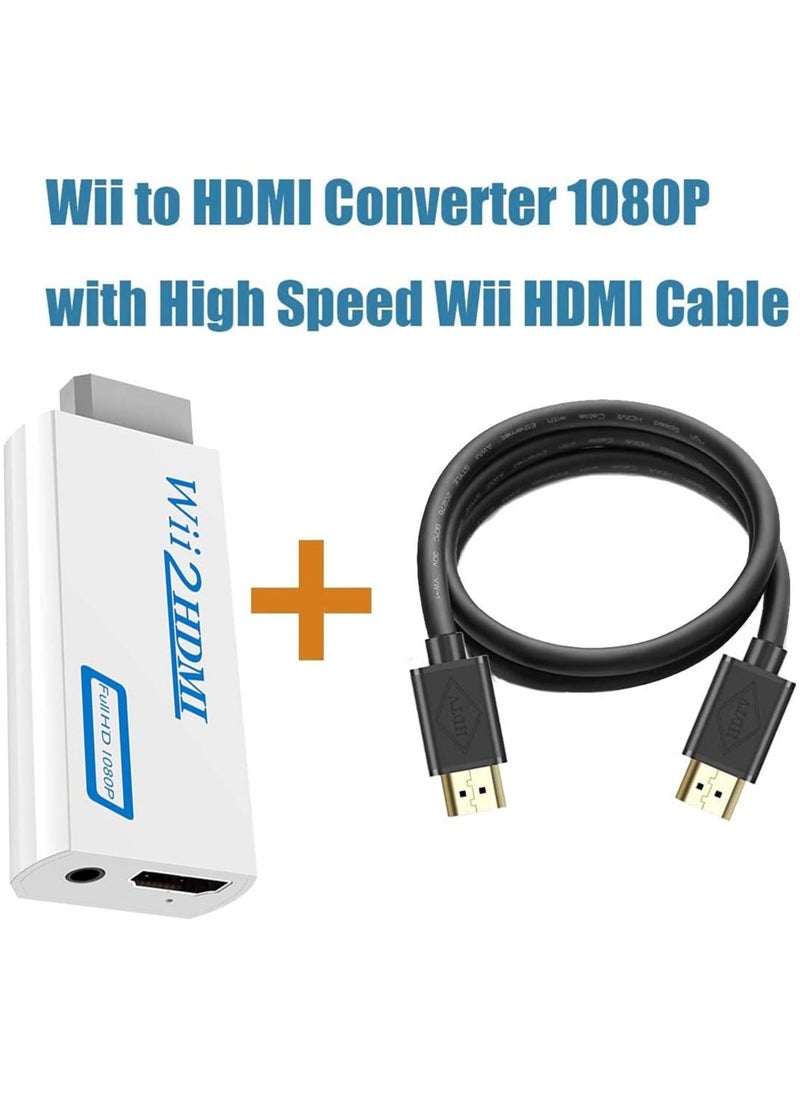 VKL - wii to hdmi Adapter,Wii to hdmi Converter,Wii HDMI Adapter with 3.5mm Audio Jack&1080p 720p HDMI Output Compatible with All Wii Display Modes(HDMI Cable Included) - Image 1