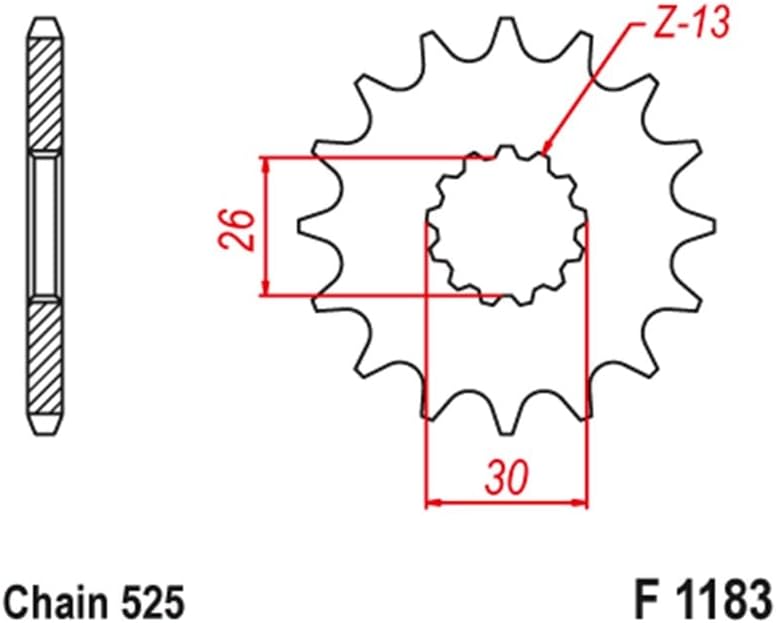 Wivplex 525 Motorcycle Front Sprocket Pinion - Image 2