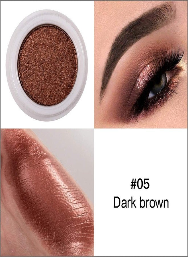 VBA Waterproof Metal 24Hr Cream Gel Eye Shadow - Glitter Sequins Shimmer Pigment Loose Mud (Dark Brown) - Image 3