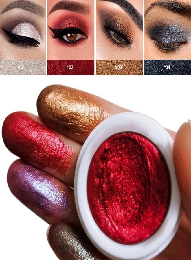 VBA Waterproof Metal 24Hr Cream Gel Eye Shadow - Glitter Sequins Shimmer Pigment Loose Mud (Dark Brown) - Image 4