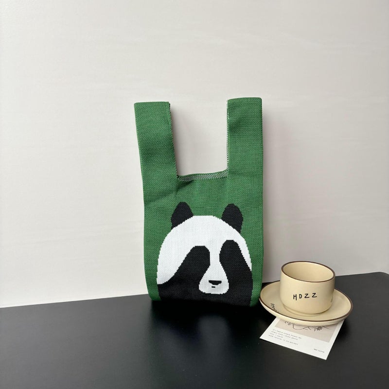 Advanced Sense Knitted Bag New Cartoon Wrist Bag Vacation Bag Handbag Niche All-Match Hand Bag Gift Bag - Image 3