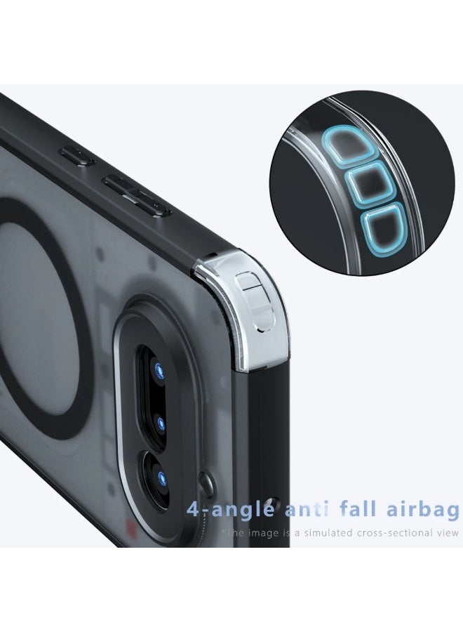 Wechdo Nothing Phone 4a Magnetic Case - Shockproof Translucent Matte Cover with Camera Protection - Image 4