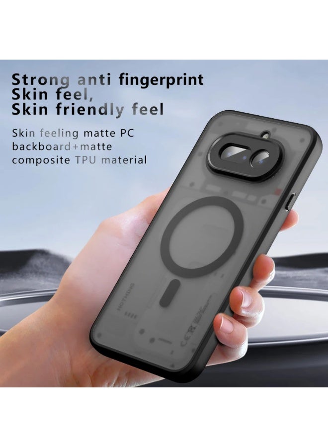 Wechdo Nothing Phone 4a Magnetic Case - Shockproof Translucent Matte Cover with Camera Protection - Image 2