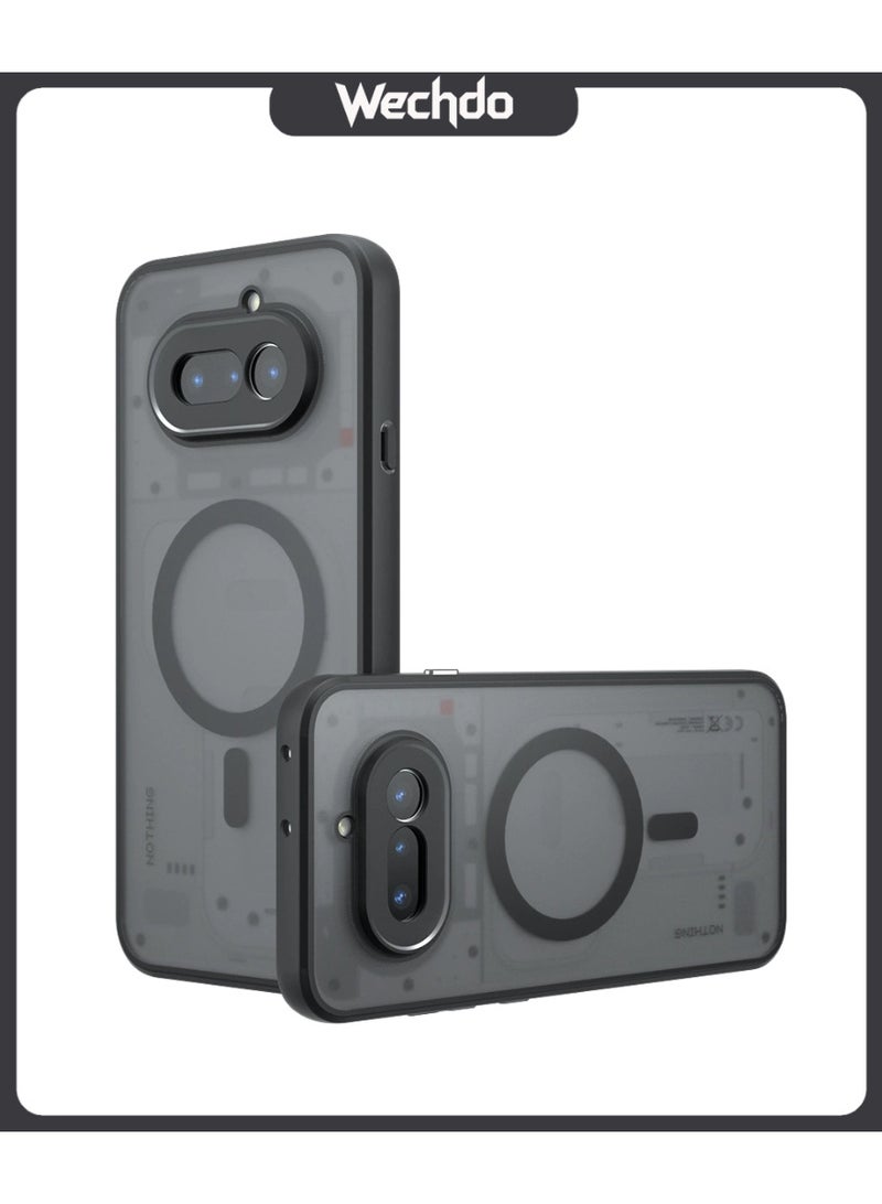 Wechdo Nothing Phone 4a Magnetic Case - Shockproof Translucent Matte Cover with Camera Protection - Image 1
