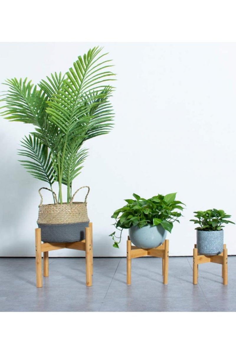 Alissa Bamboo Plant Stand with 4 Sturdy Legs – Eco-Friendly Indoor & Outdoor Flower Pot Holder – Natural Wood Finish for Home, Balcony, or Garden Decor - Image 5