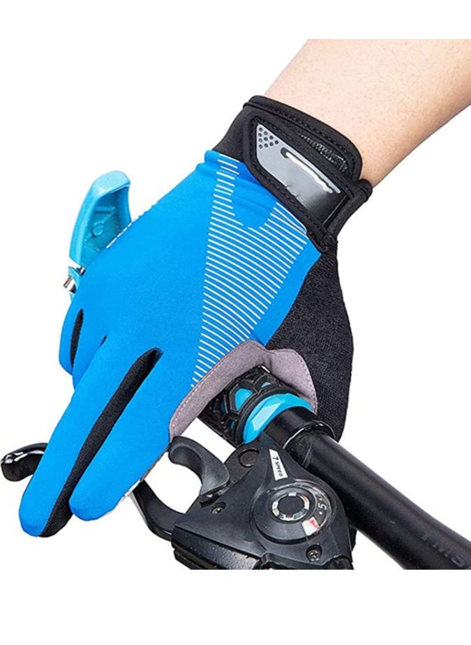 Excefore Cycling Gloves Mountain Bike Gloves Outdoor Full Finger Workout Gloves Breathable Snug, Touchscreen Ultimate Frisbee Gloves Non-Slip Flexible Thin Workout Gloves for Men Women  - Image 3